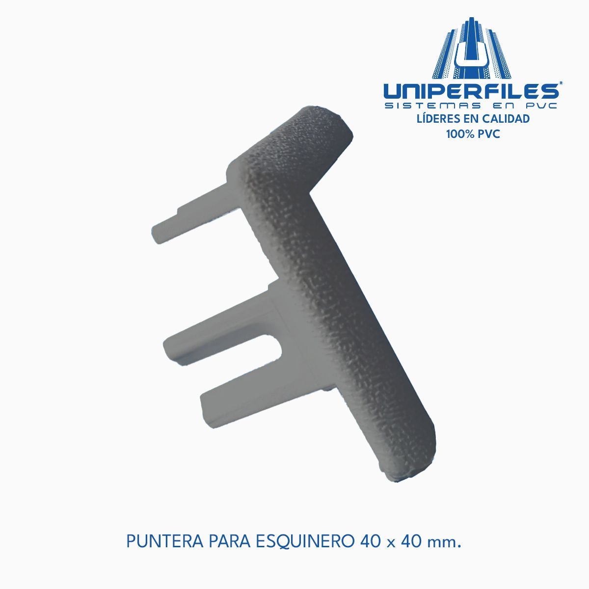 PUNTERA PARA ESQUINERO 40 x 40 mm. GRIS