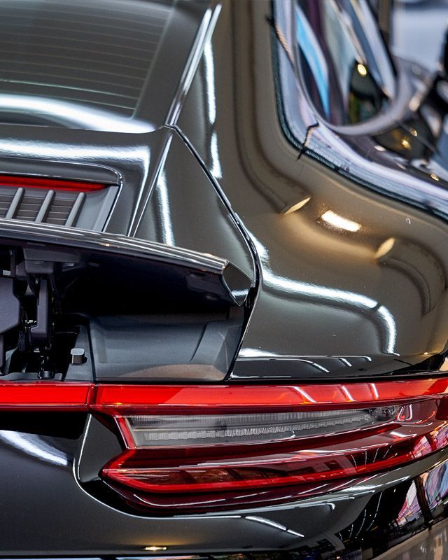 A close up of the rear end of a car