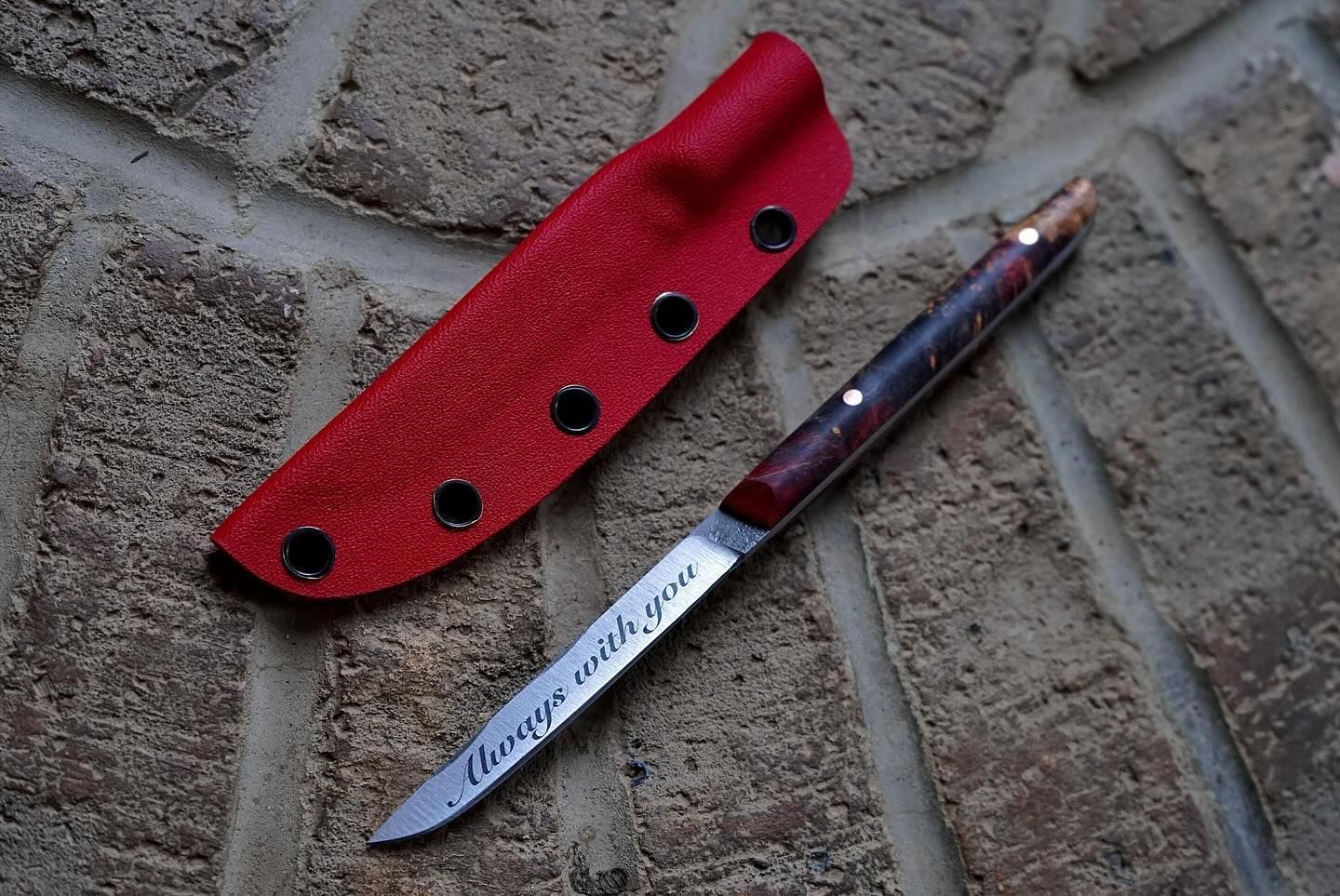 Red knife sheath and small knife with 