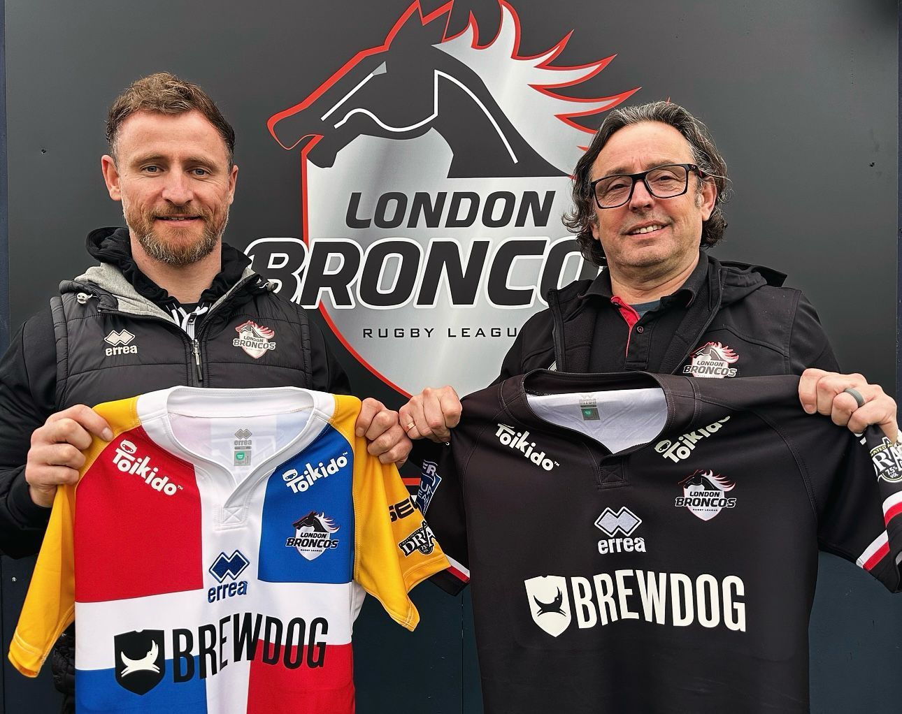 London Broncos Director of Rugby & Performance Mike Eccles (left) and Head of Commercial Mark Kemp (Right)