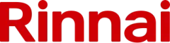 Rinnai logo in red.
