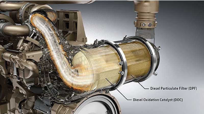 A Close Up Of A Diesel Engine With A Filter Attached To It — DPF Centre In Cessnock, NSW