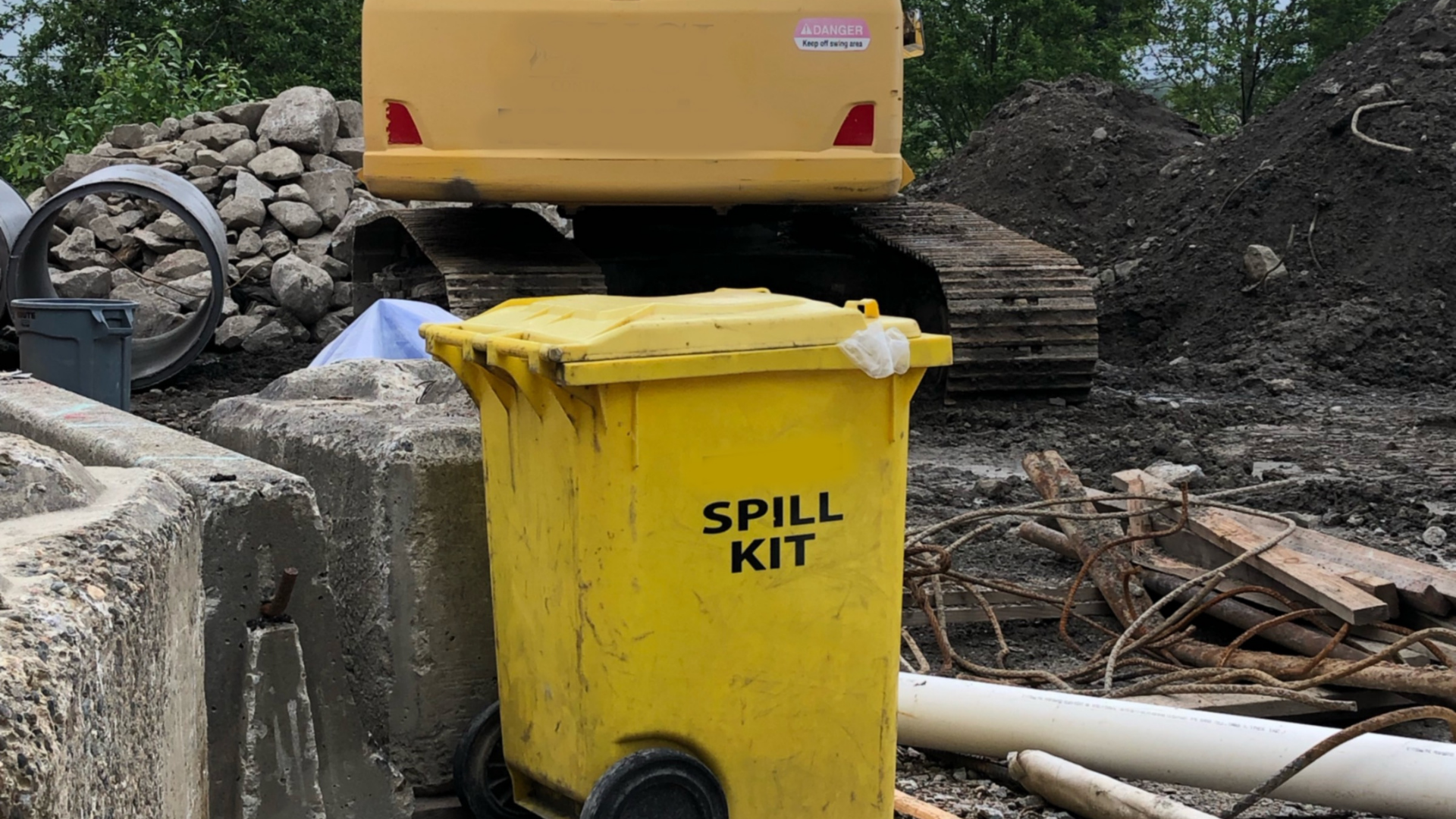 Dumpster rental container used for remodeling debris in Summerville SC home