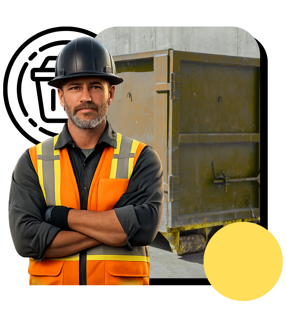 Open-top dumpster for construction debris in Summerville, South Carolina