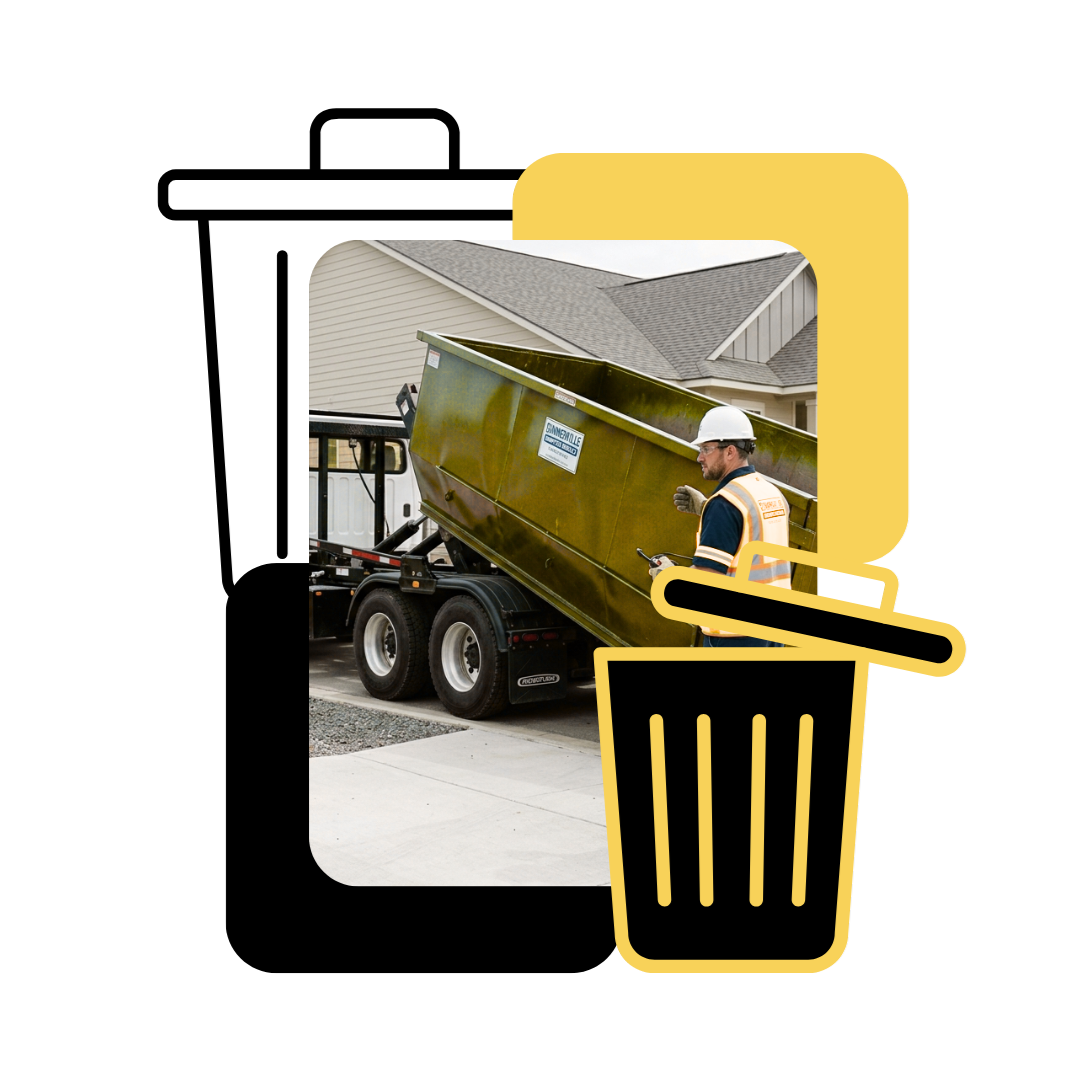 Dumpster Rentals worker in Summerville in action