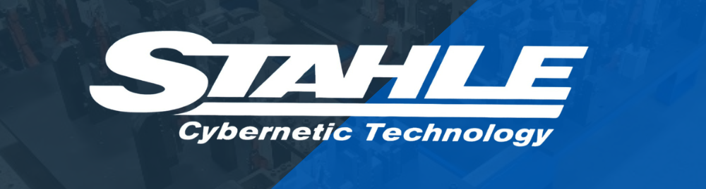 Stahle Cybernetic Technology logo with white text on a blue and gray background.