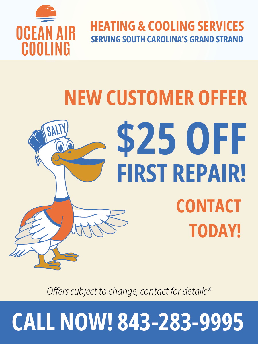 $25 off your first HVAC repair in Myrtle Beach, SC