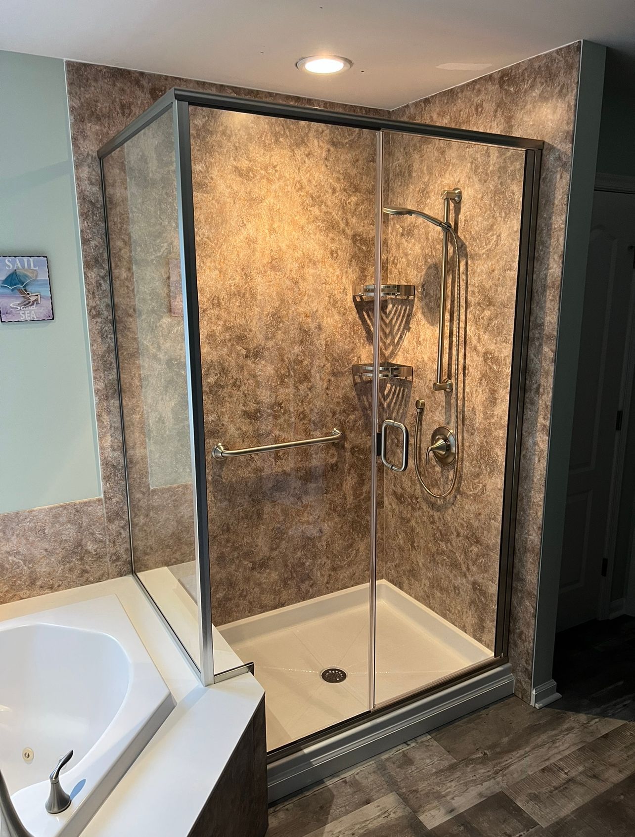 The image of an acrylic shower renovation in Rehoboth Beach, DE