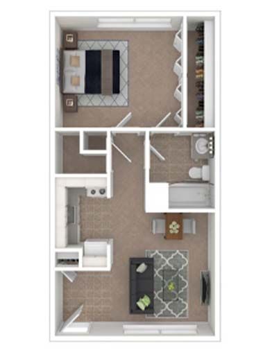 1 bedroom floor plan