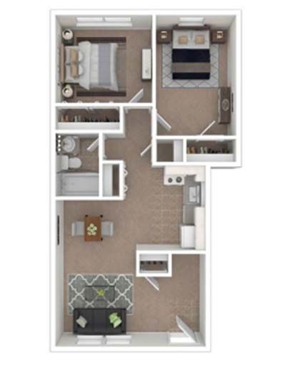 2 bedroom floor plan 1