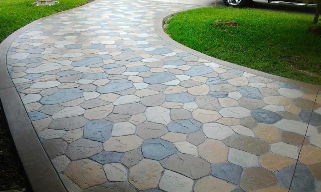 Stained and Stamped Driveway — Able Concrete in Minneapolis, MN