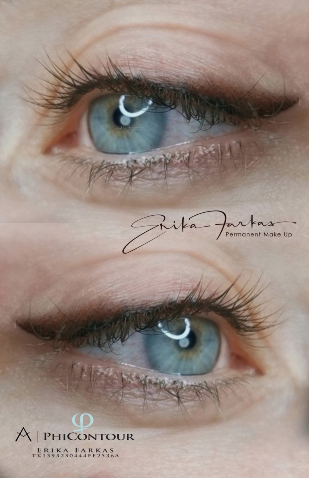 Eine Nahaufnahme des Auges einer Frau mit Make-up.