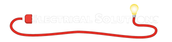 Logo depicting a red electrical cord connecting a plug to a lightbulb, with the words 
