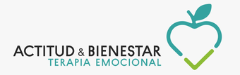 Logo de “Actitud & Bienestar Terapia Emocional” con corazón verde y turquesa