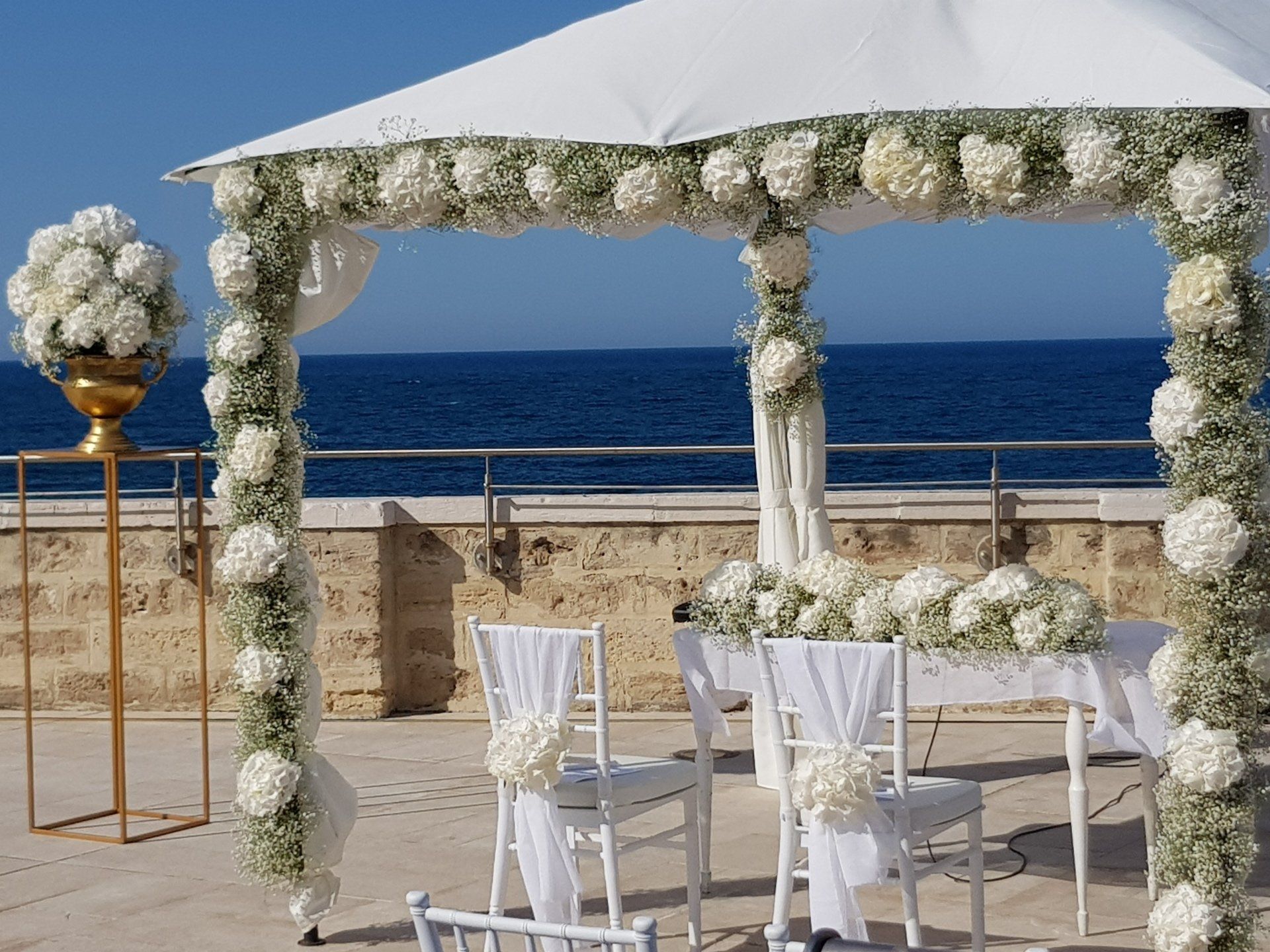 fiori per matrimonio in spiaggia