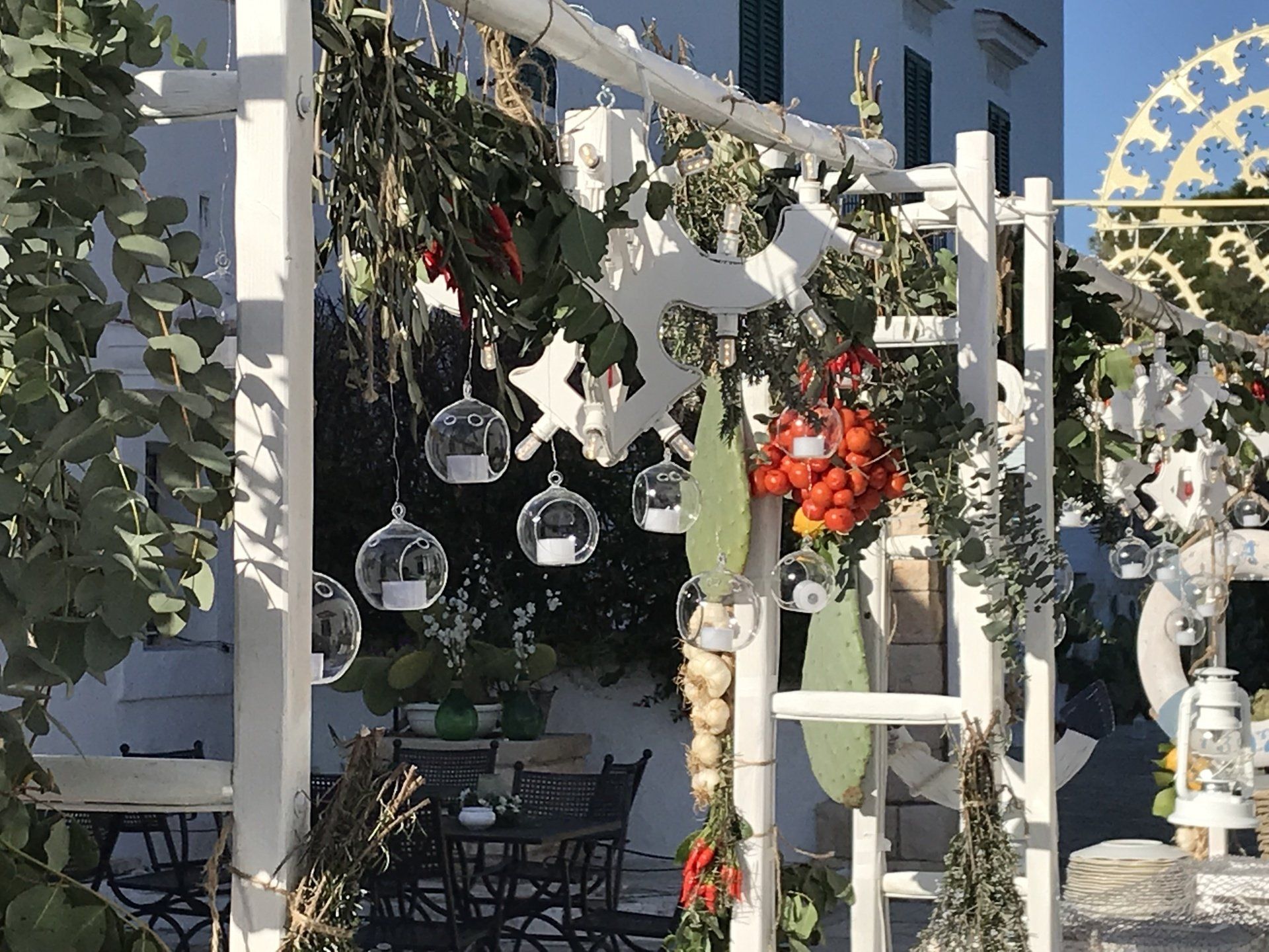 decorazioni per banchetto esterno