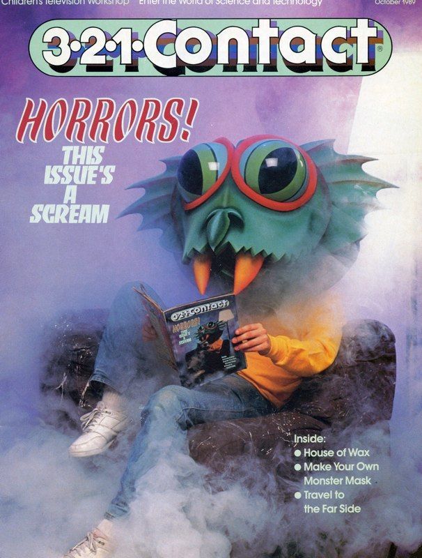 A monster on the cover of a magazine titled 321 contact