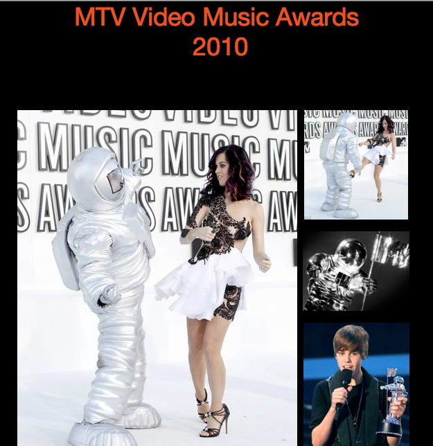 A poster for the 2010 mtv video music awards