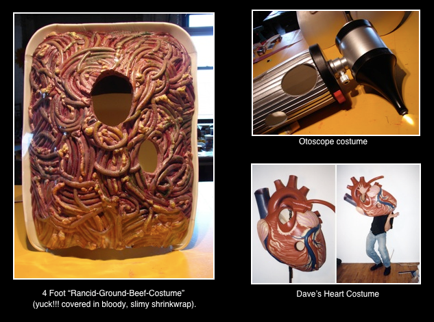 A picture of a sculpture of worms and a picture of a heart