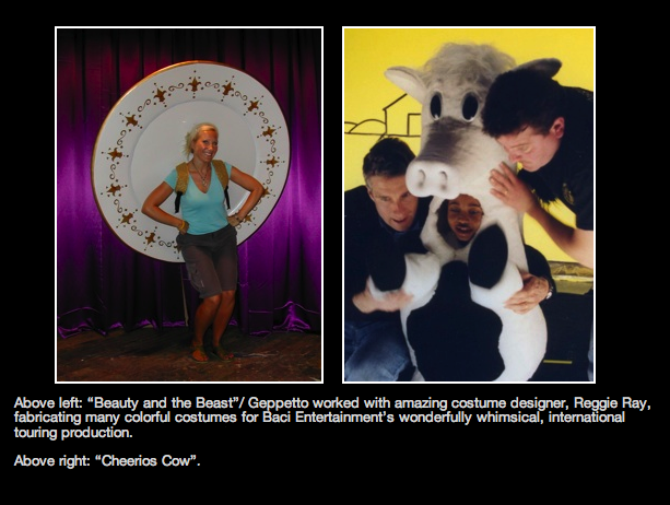 A picture of a woman and a picture of a cow