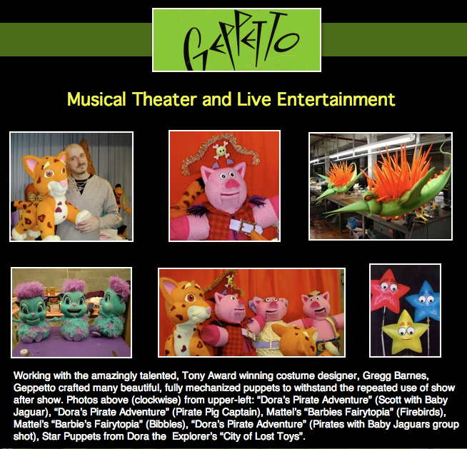 A poster for garito musical theater and live entertainment