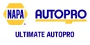 NAPA AutoPro logo with yellow and blue text. "Ultimate AutoPro" text at the bottom.