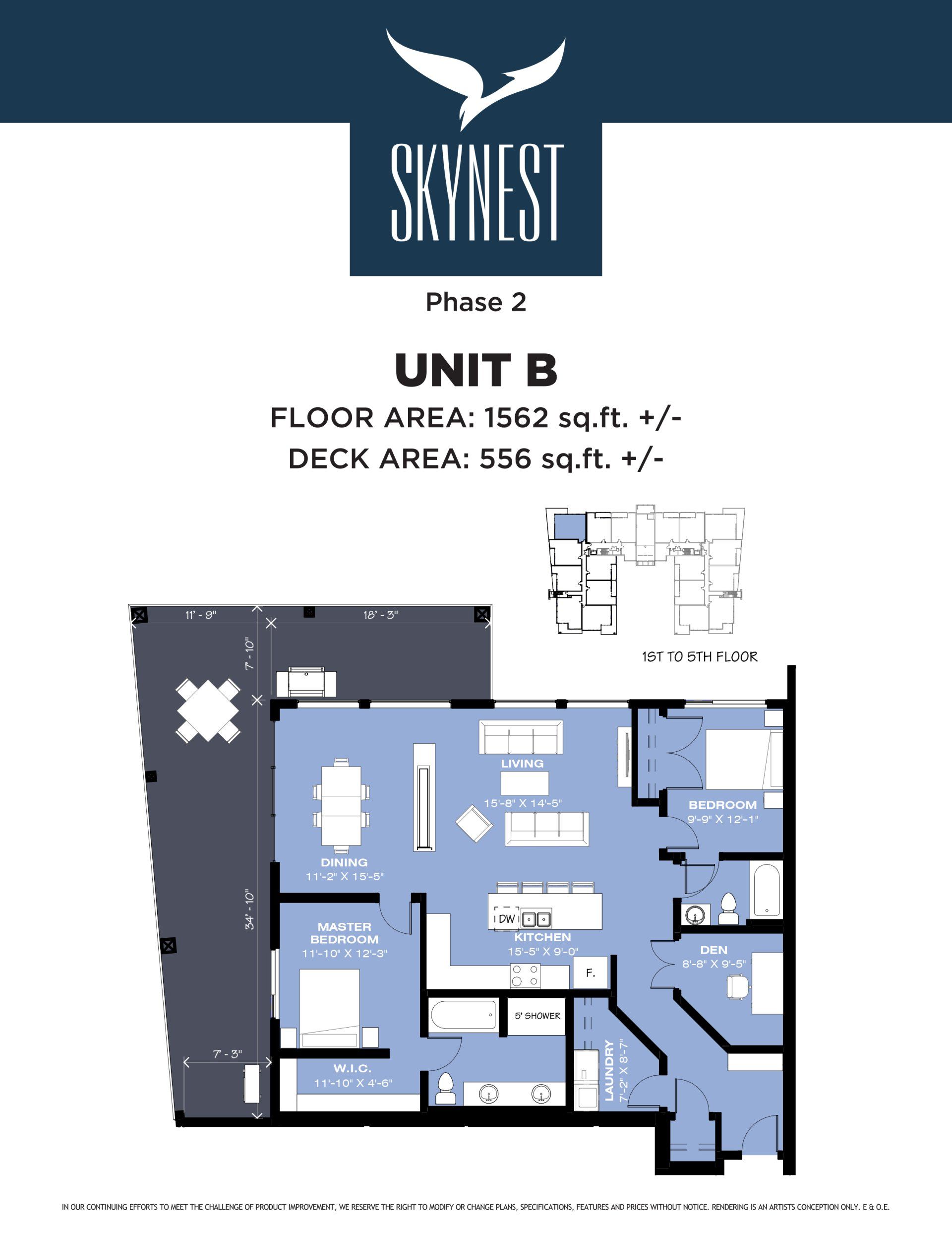 Skynest Unit B Floor Plan