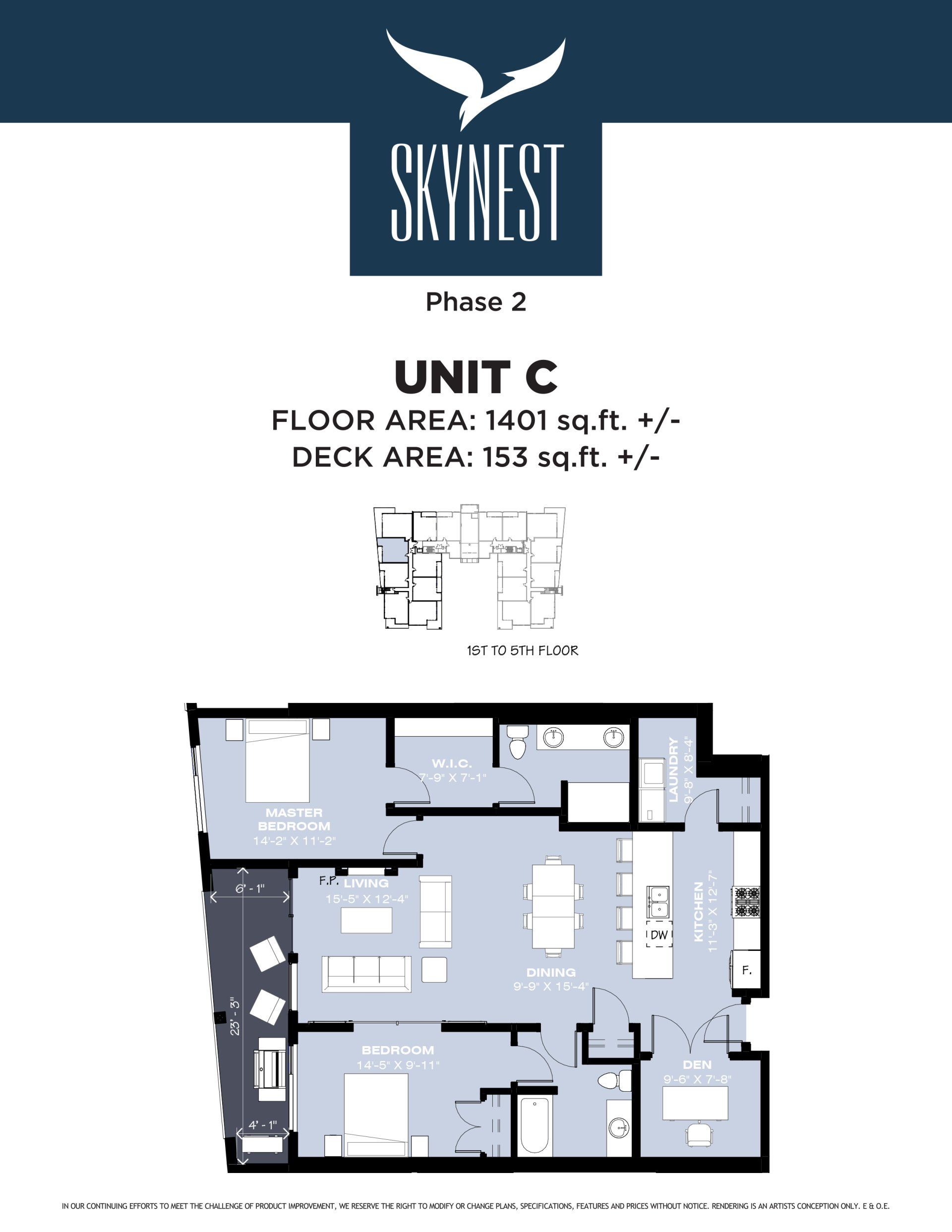 Skynest Unit C Floor Plan