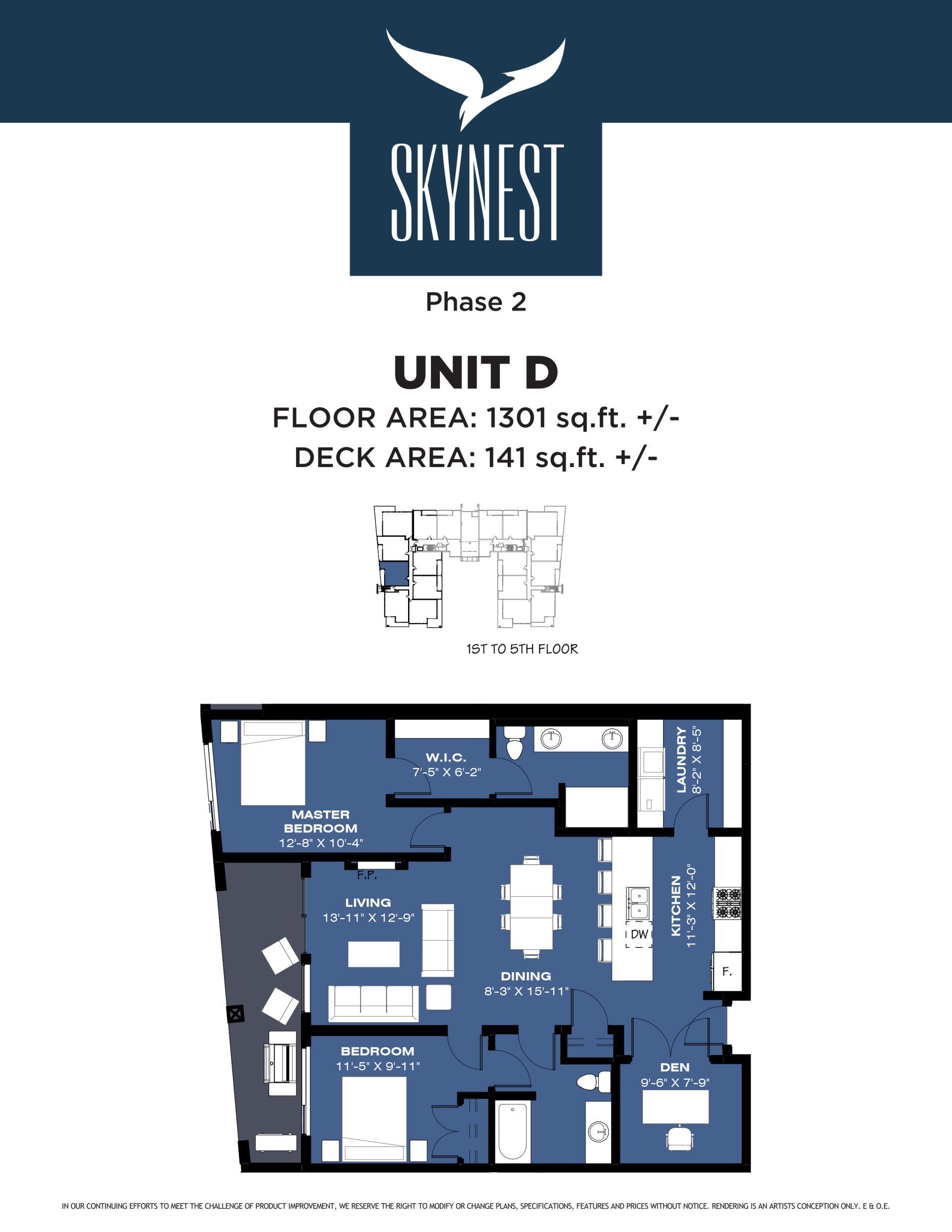 Skynest Unit D Floor Plan