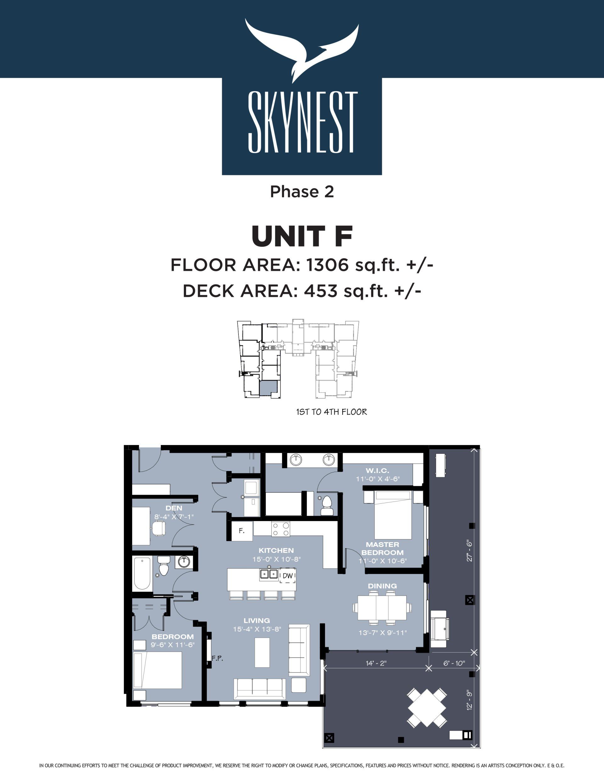 Skynest Unit F Floor Plan