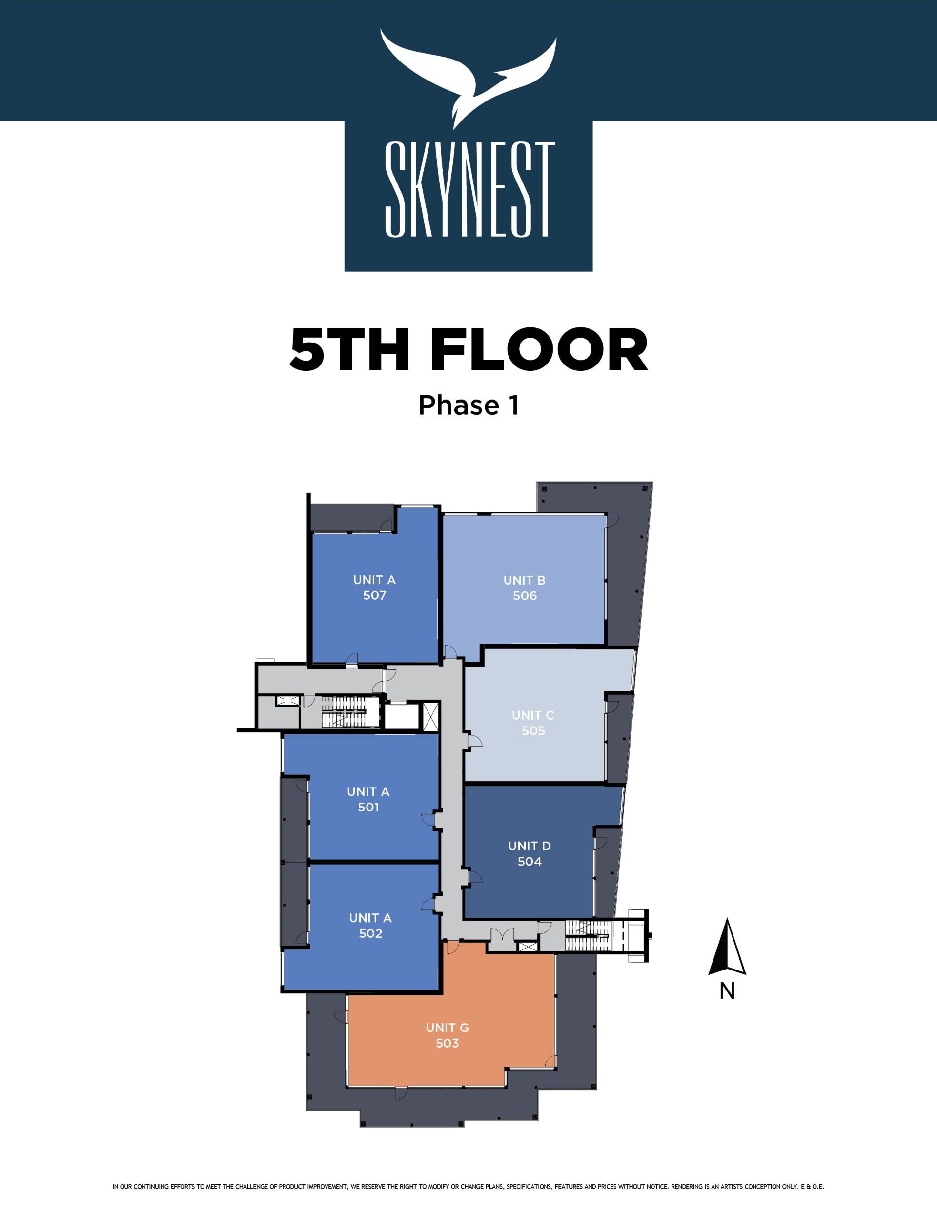 Skynest Condos Floor Site Plan 5th Floor Phase I