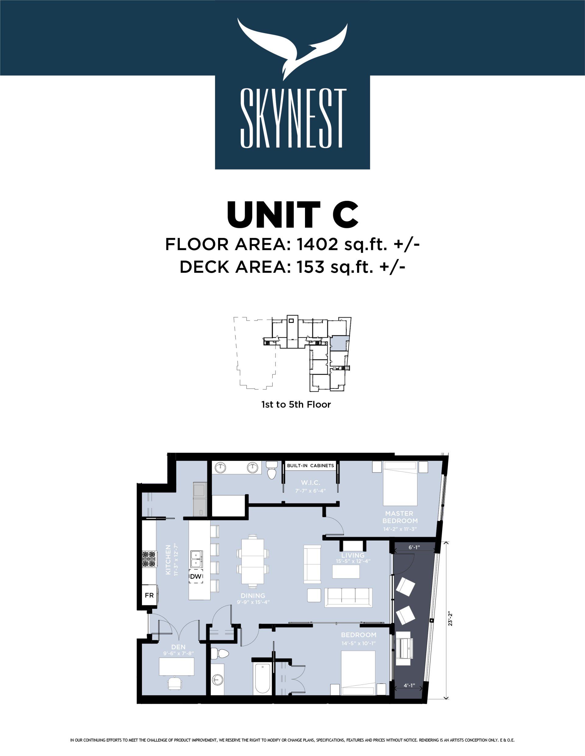 Skynest Unit C Floor Plan