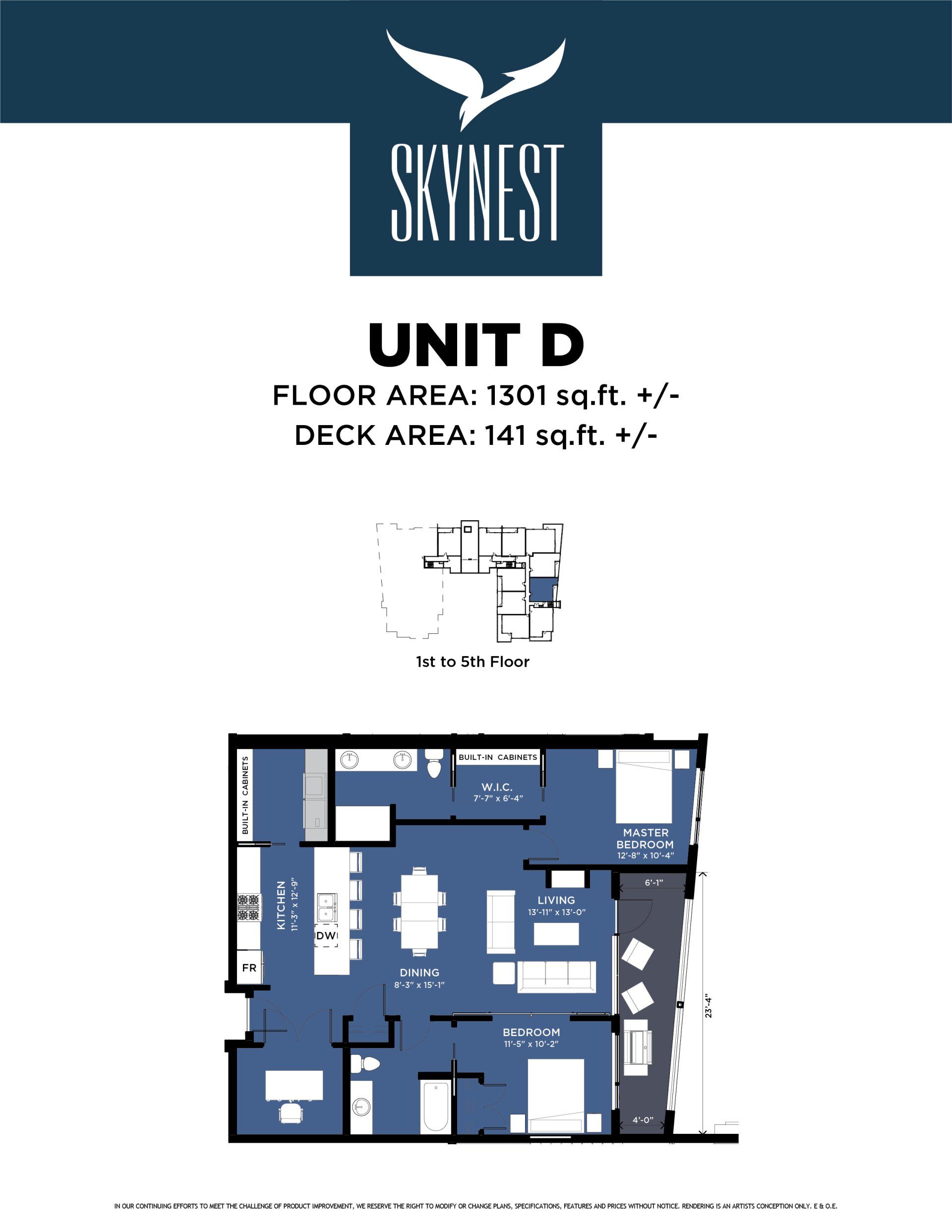 Skynest Unit D Floor Plan