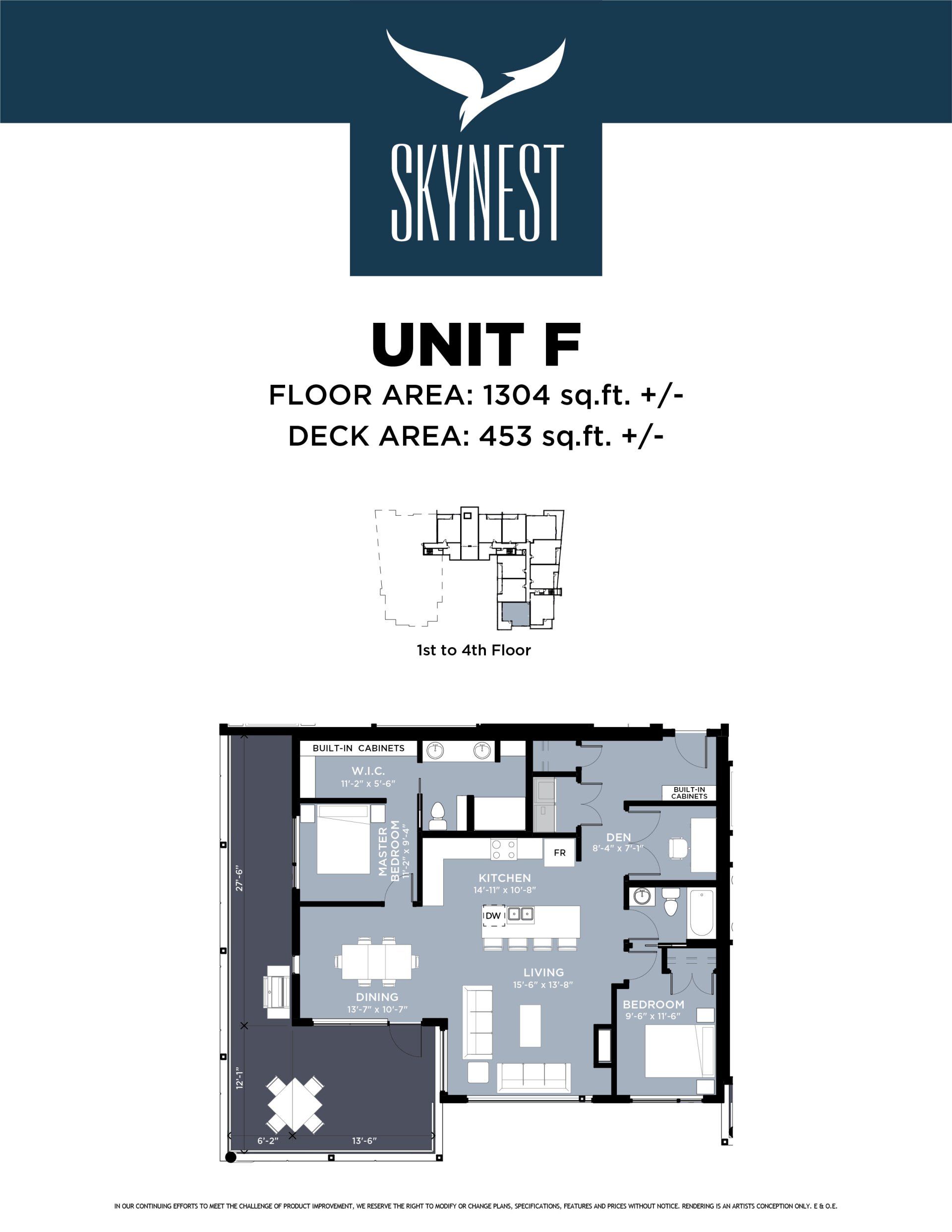 Skynest Unit F Floor Plan