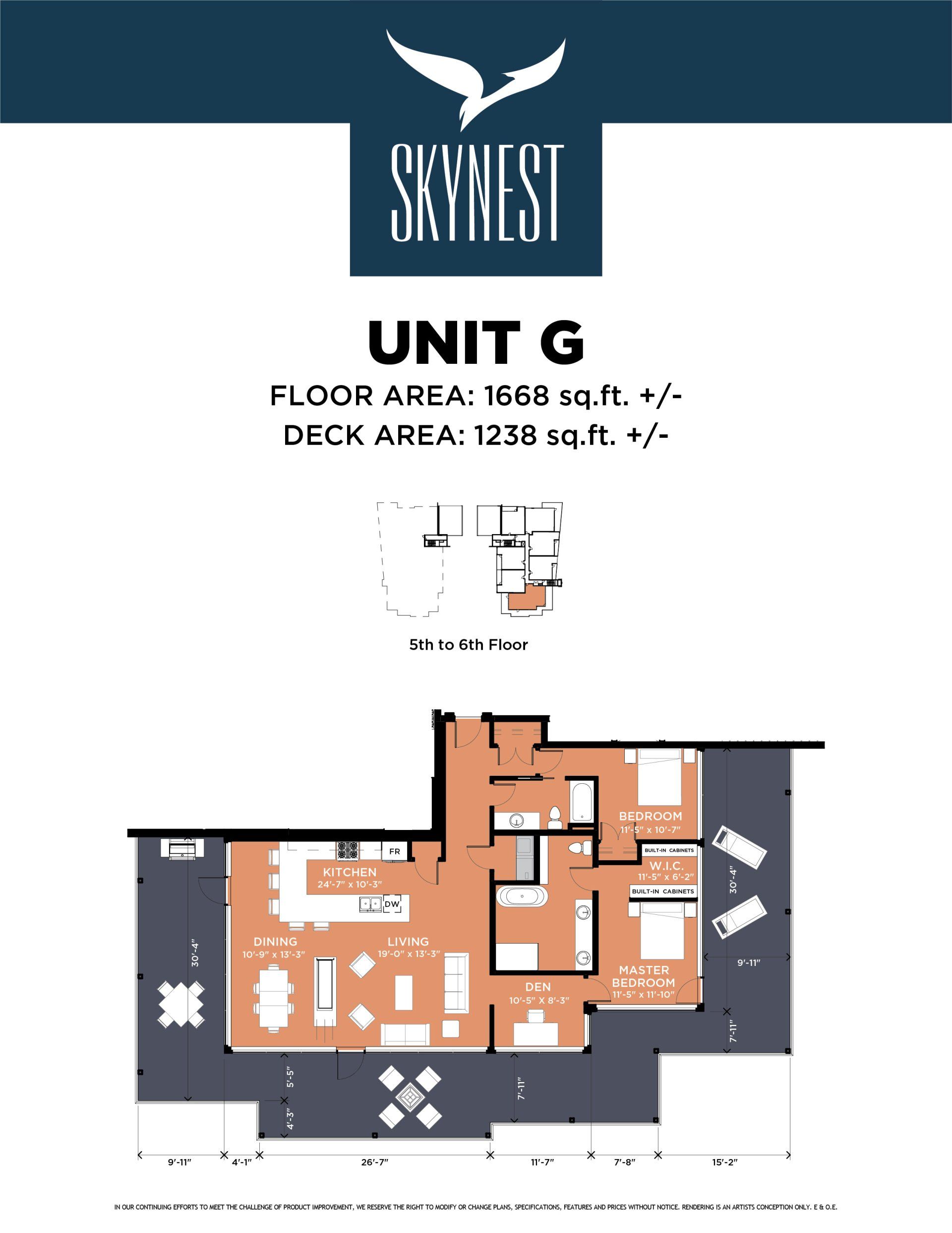 Skynest Unit G Floor Plan