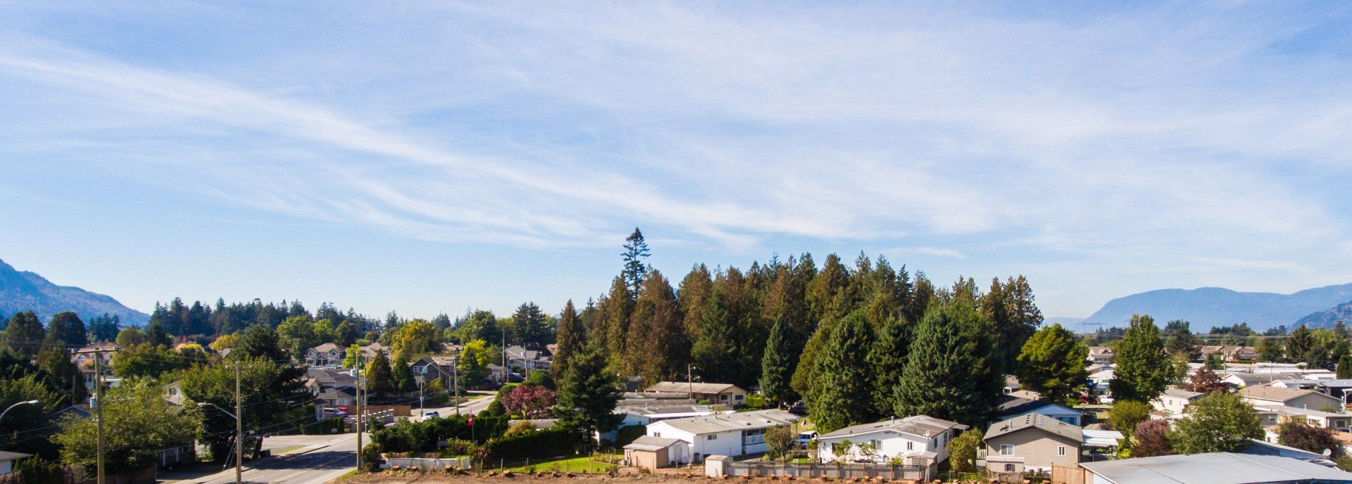 Aerial views of Chillwack BC