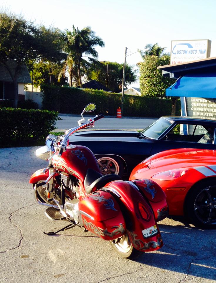 New Leather Seat for Motorcycle — Delray Beach, FL — Custom Auto Trim