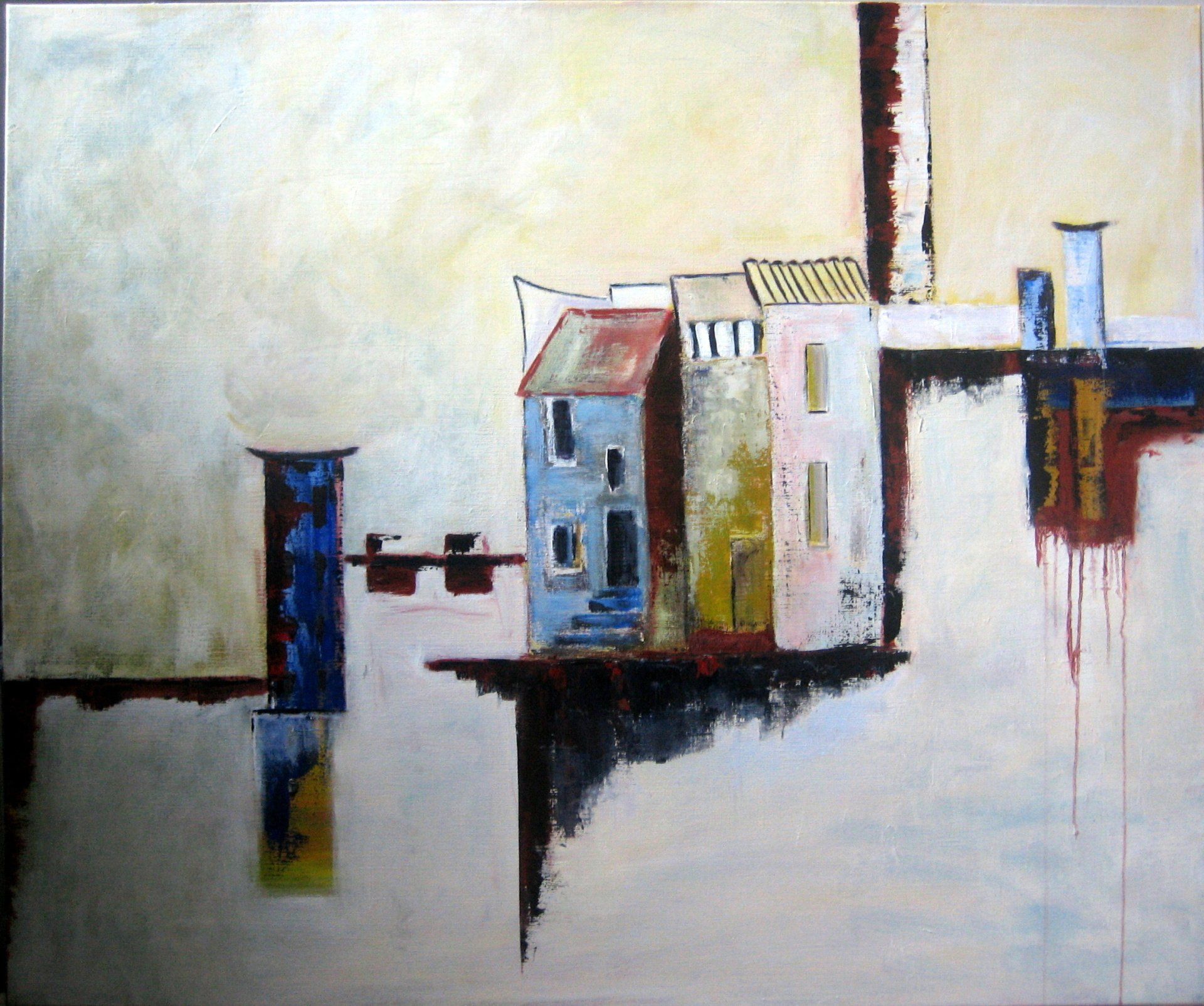 The blue house painting