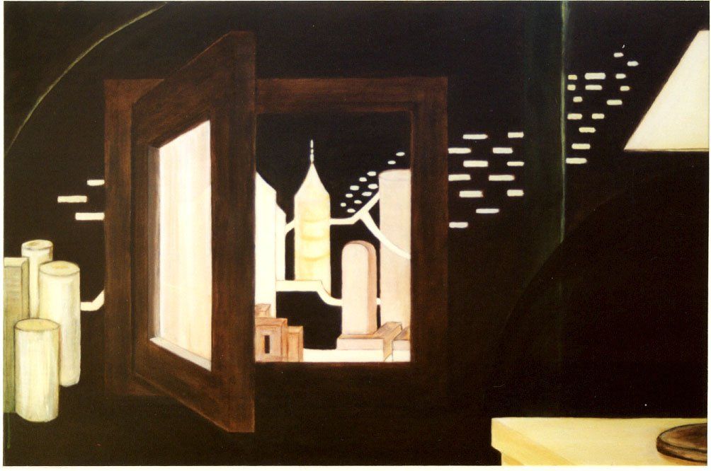 Yellow table painting