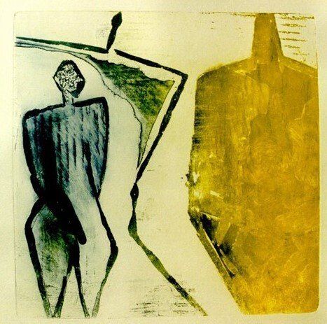 Vrouw met vaas painting