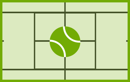 green ball tennis court