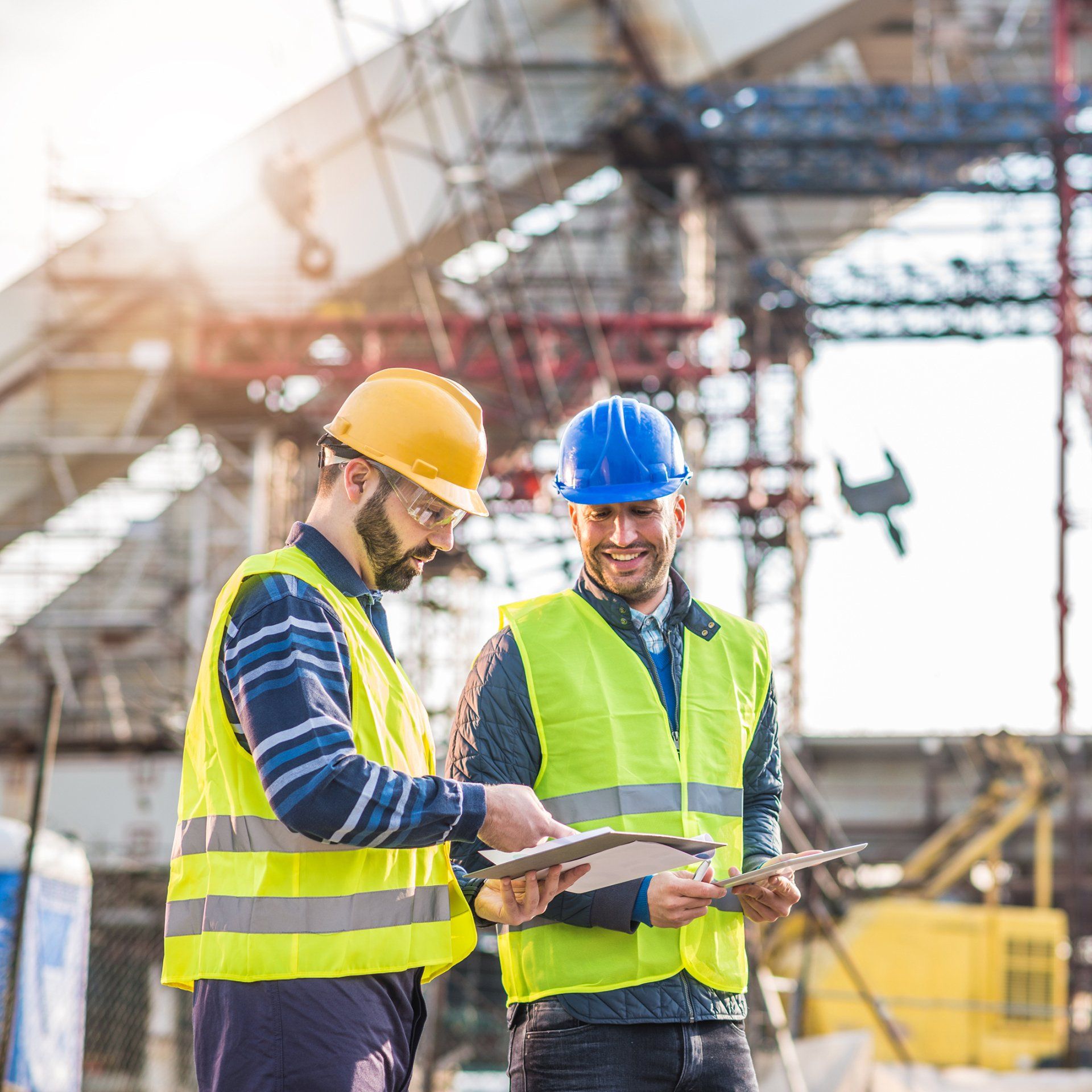 Engineers Working at Construction Site – Las Vegas, NV – Dielco Crane Service