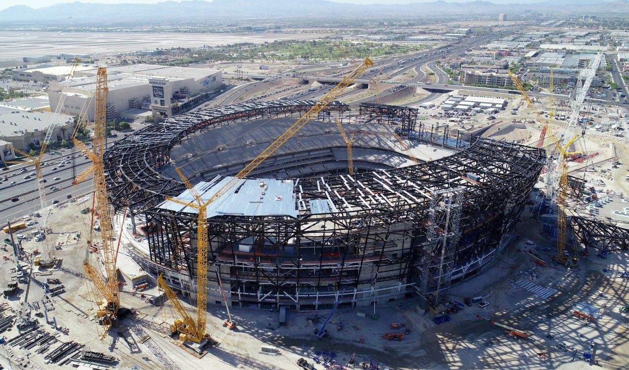 Allegiant Stadium Construction – Las Vegas, NV – Dielco Crane Service