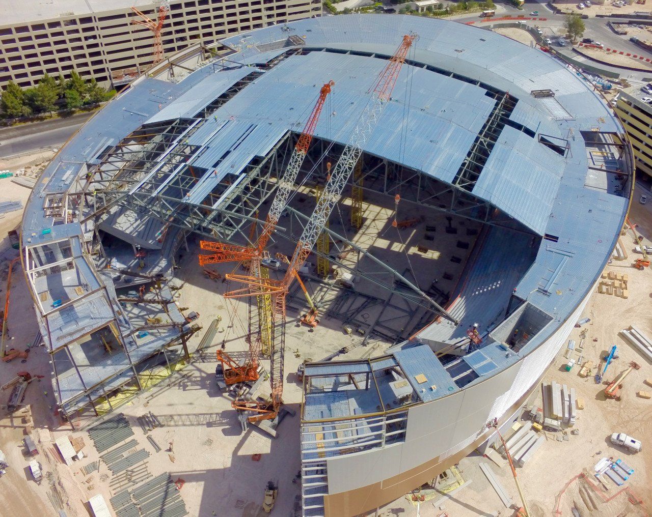 T-Mobile Arena Construction – Las Vegas, NV – Dielco Crane Service