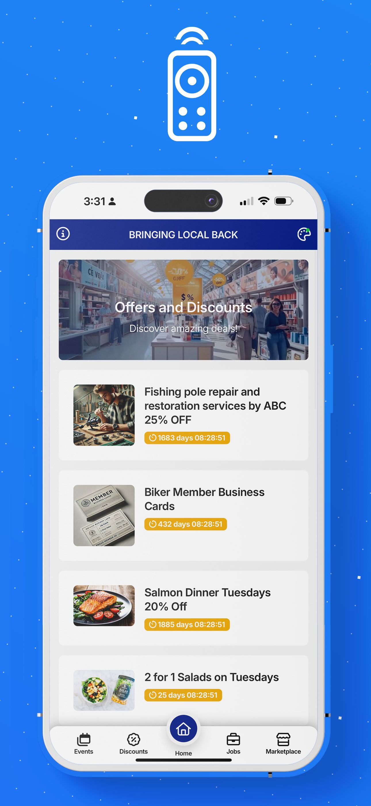 A cell phone with a screenshot of a fashion app on it.
