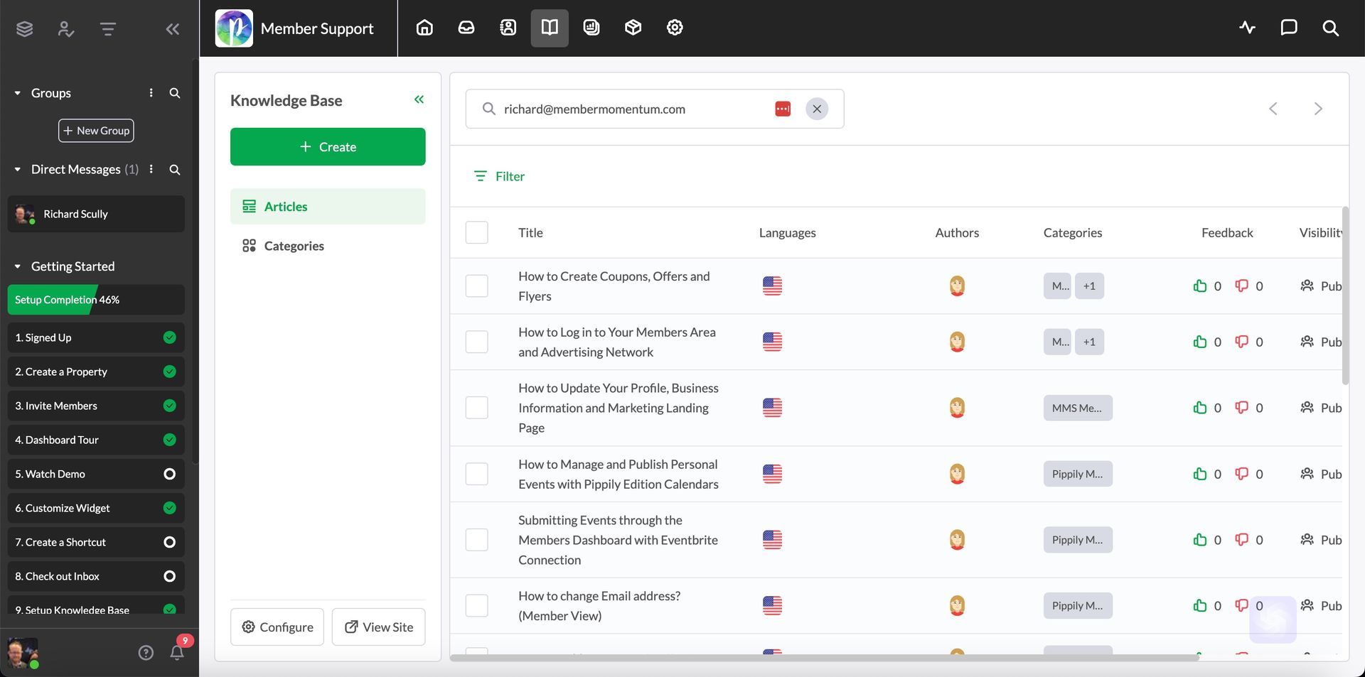 A screenshot of a computer screen showing a list of items.