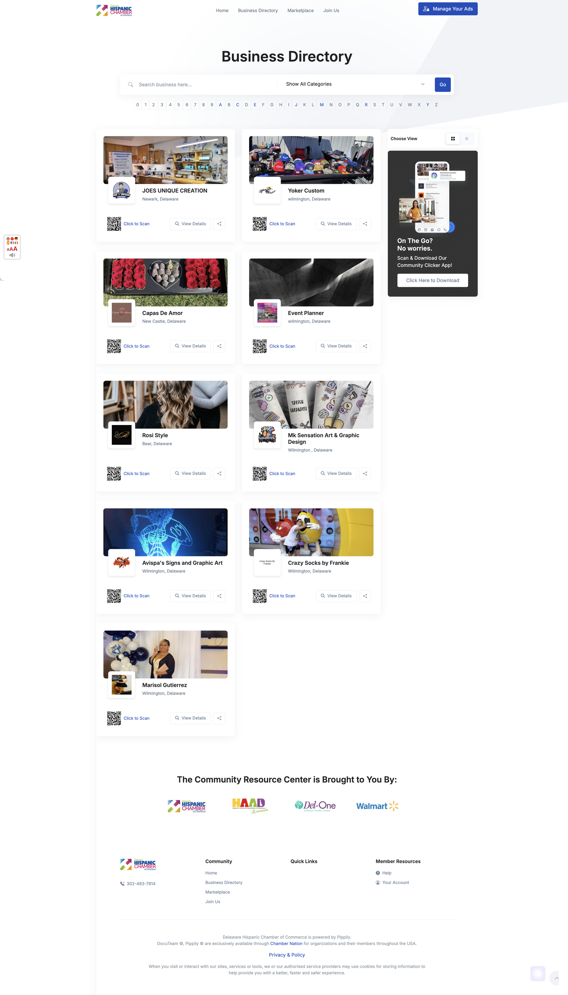 A screenshot of a website with a bunch of pictures on it.