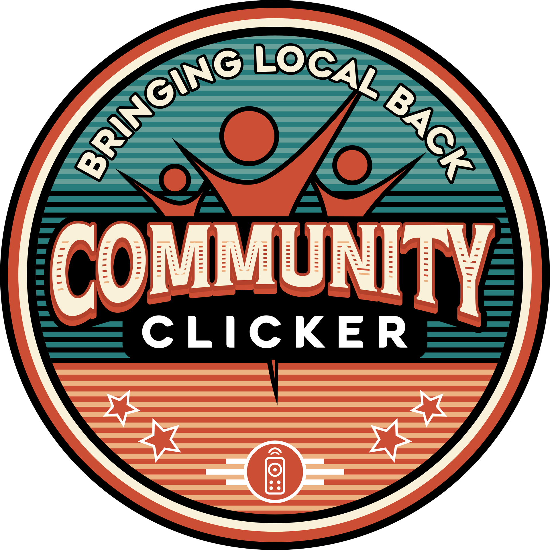 Community Clicker logo: a round badge with the text