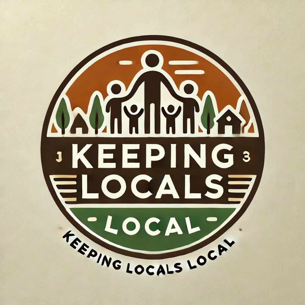 A logo for a company called keeping locals