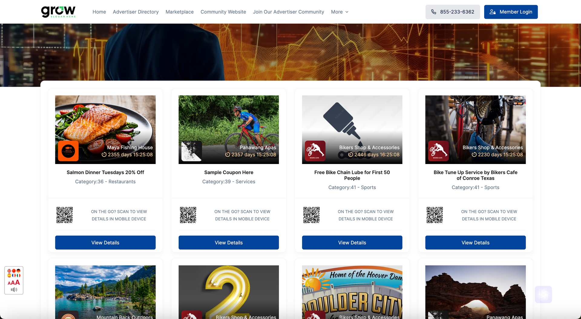 A screenshot of a website with a number 2 on it